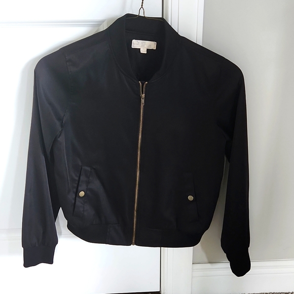 Hippie Rose Jackets & Blazers - Hippie Rose Black Bomber Jacket Junior Medium